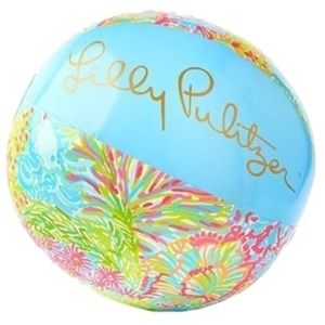 NWT Lilly Pulitzer beach ball GWP seaspray blue lovers coral accessories NIP